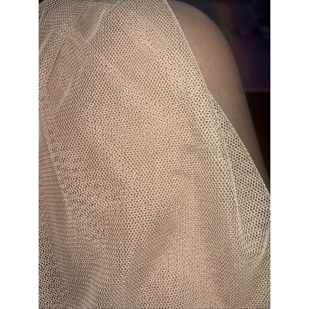 Shani Skirt Peach Tulle Over Peach Satin with Black Beaded Trim‎ Size 8